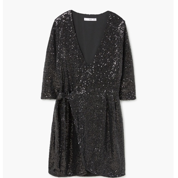 Sequined black dress. - Picture 2 of 3